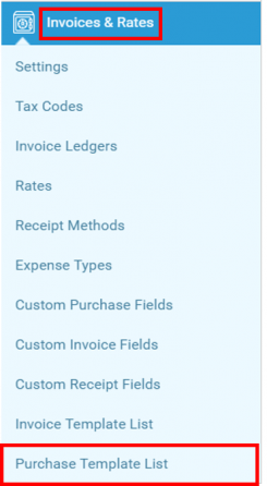 Purchase Template List 3