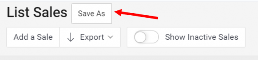 List Sales Save As 2