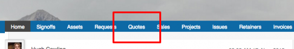 accelo.client portal quotes tab