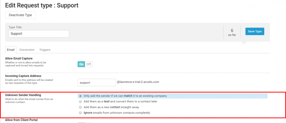 Unknown Sender Handling 2