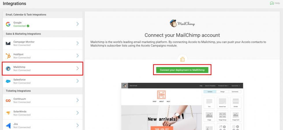 Mailchimp integration 2