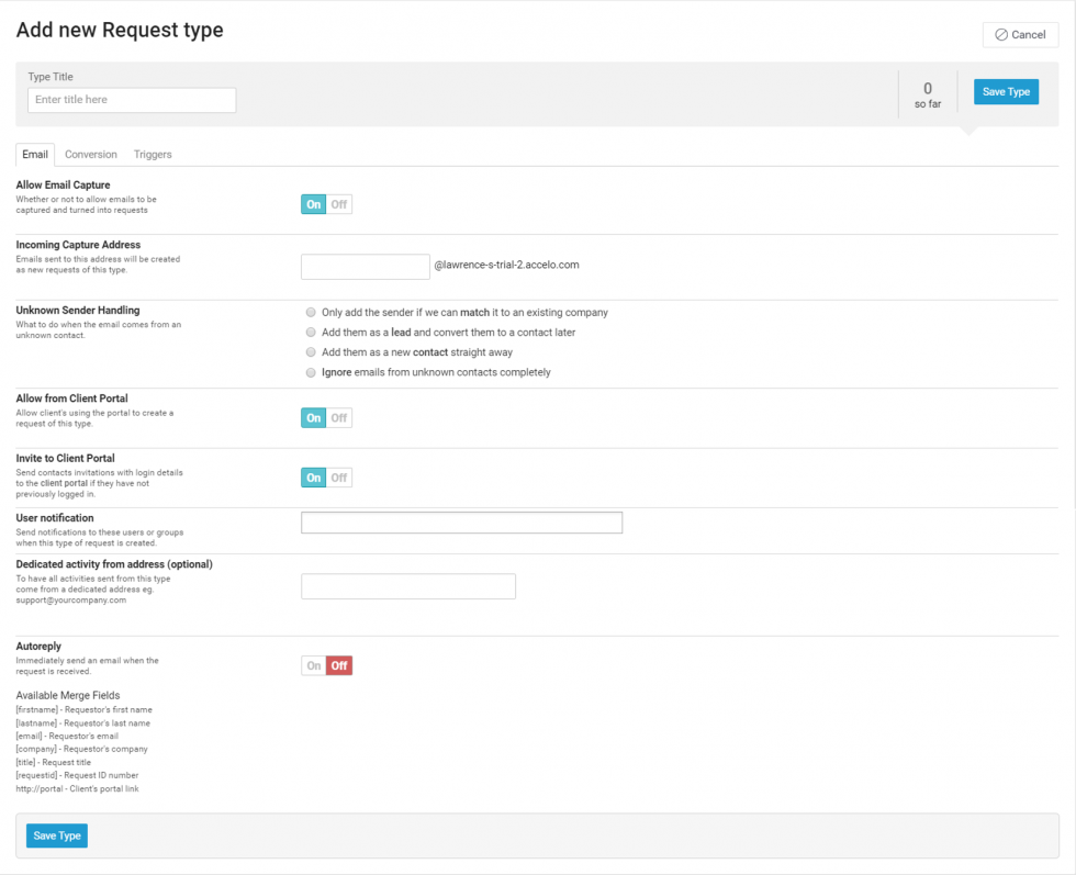 Add New Request Type 4