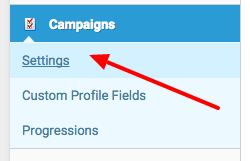 accelo. campaign settings General Configuration