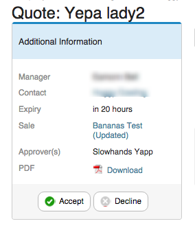 accelo.client portal quotes