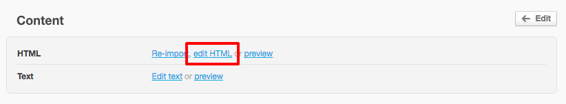 accelo.edit html in campaign monitor