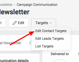 accelo.edit targets campaign