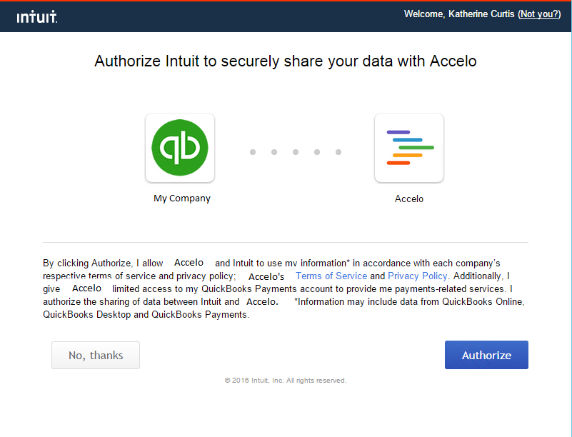 authorizing qbo